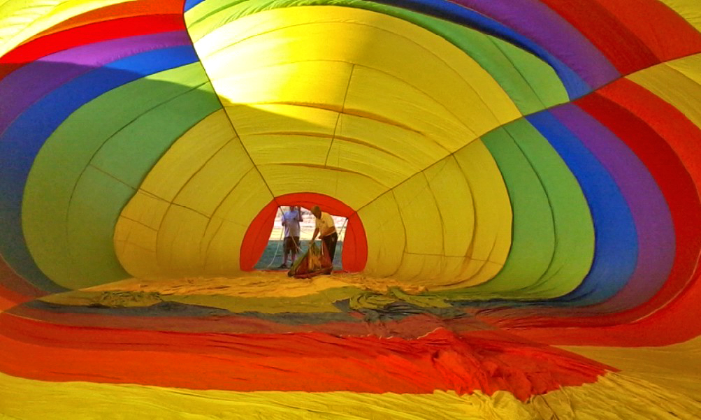 Canvas - From the 20th White Sands Hot Air Balloon Invitational - September 16-18, 2011 - Credits: Thelma Sharber
