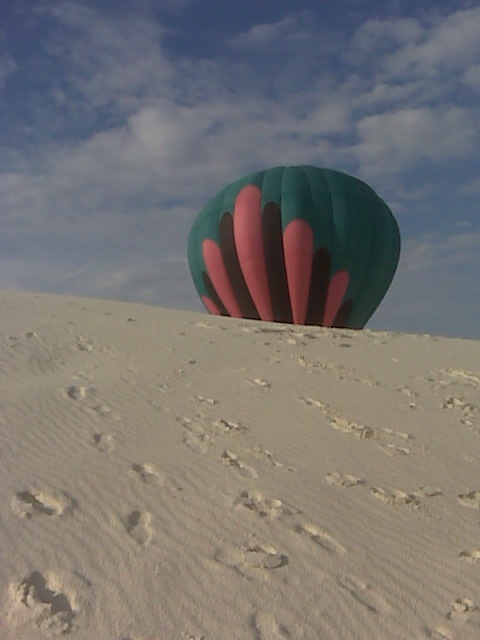 Behind the dune - White Sands Hot Air Balloon Invitational 2009 - Photographer: Tina