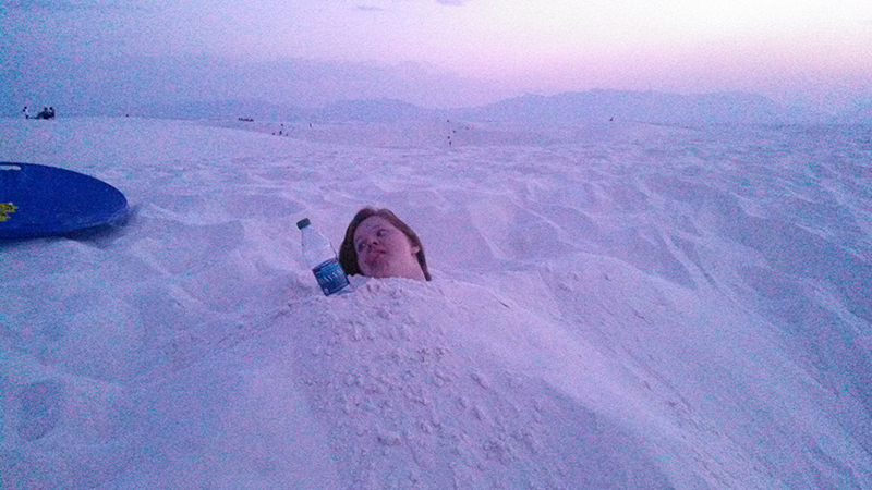 Buried and Thirsty, White Sands National Monument, New Mexico, 2013. Photo: Jeane Keas