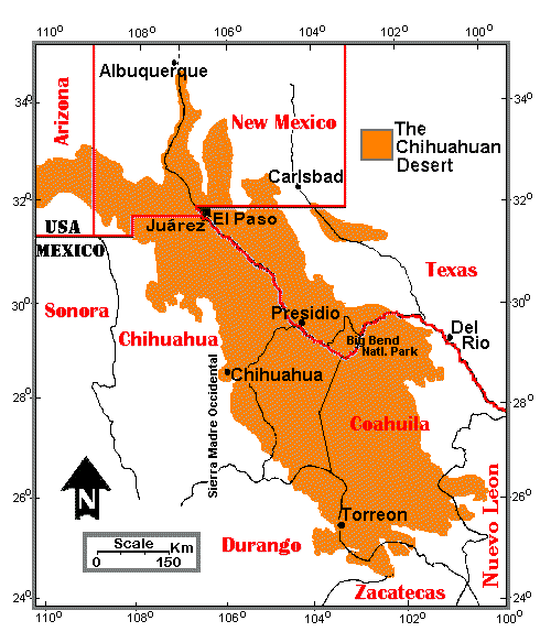 Map of the Chihuahuan Desert