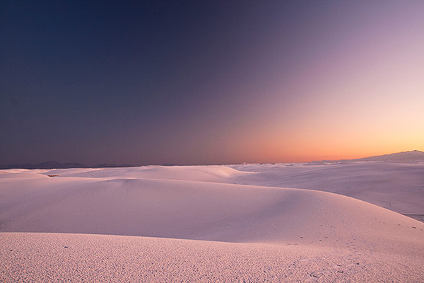 Photo: Dunes in Color - White Sands National Monument, New Mexico. Credits: Kevin Pfister