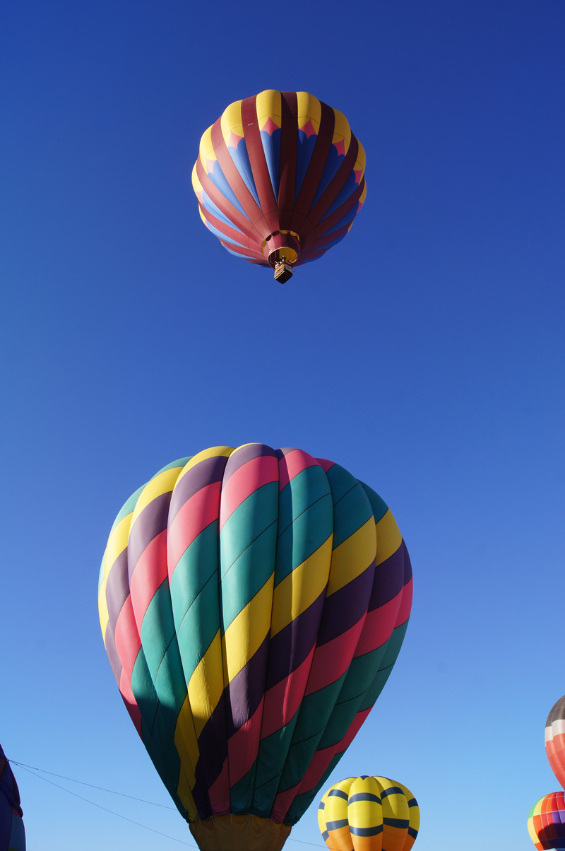 Balloon Stack. From the 22nd White Sands Hot Air Balloon Invitational - September 21-22, 2013. Elise Haley