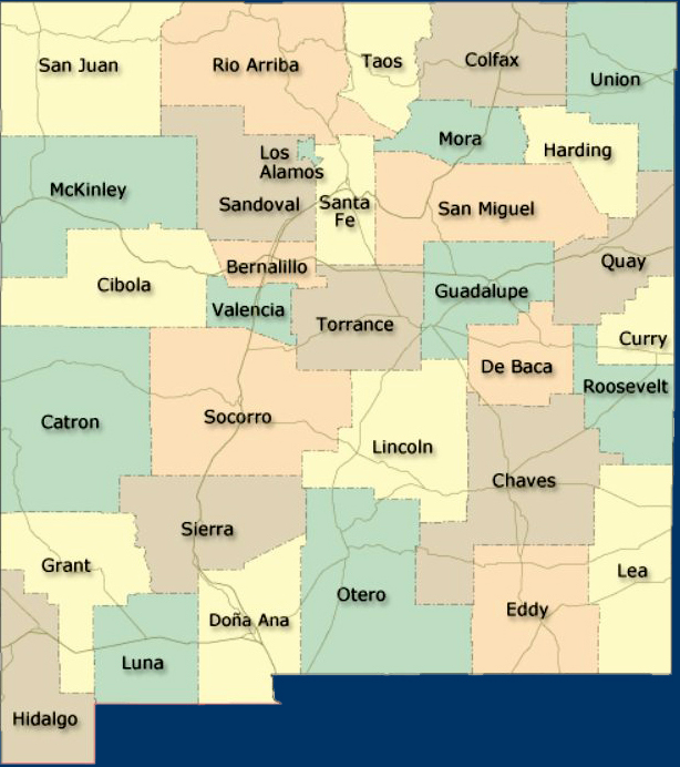 Map New Mexico Counties
