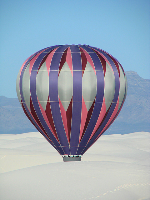Purple and Silver Balloon, September 20, White Sands Hot Air Balloon Invitational 2009. Photographer: Brenda Purvis
