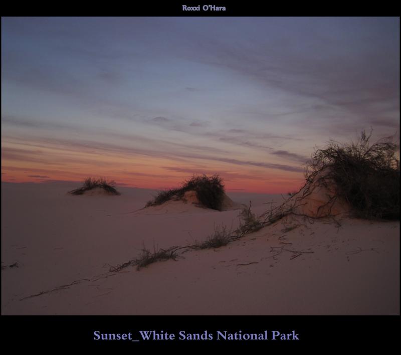 Sunset and Bumps, White Sands National Park - Photographer: Roxanna O'Hara