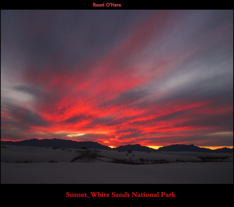 Red Sunset, White Sands National Park - Photographer: Roxanna O'Hara