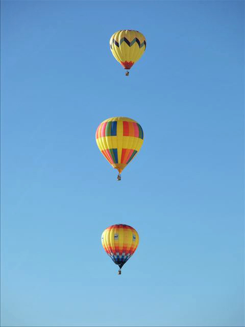 Three Up - White Sands Hot Air Balloon Invitational 2010 - Credit: Rob Roberts