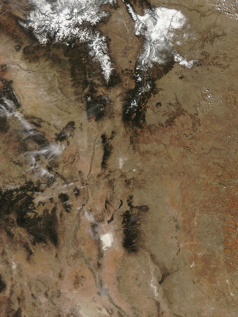 Satellite Photo: White Sands New Mexico.