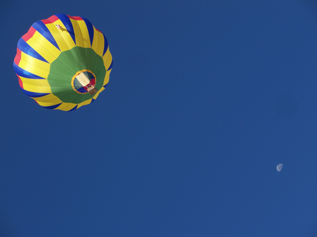 Description: Balloon and Moon - White Sands Hot Air Balloon Invitational 2008 Credit: Kayla Paulk