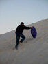 Sand sledding at White Sands