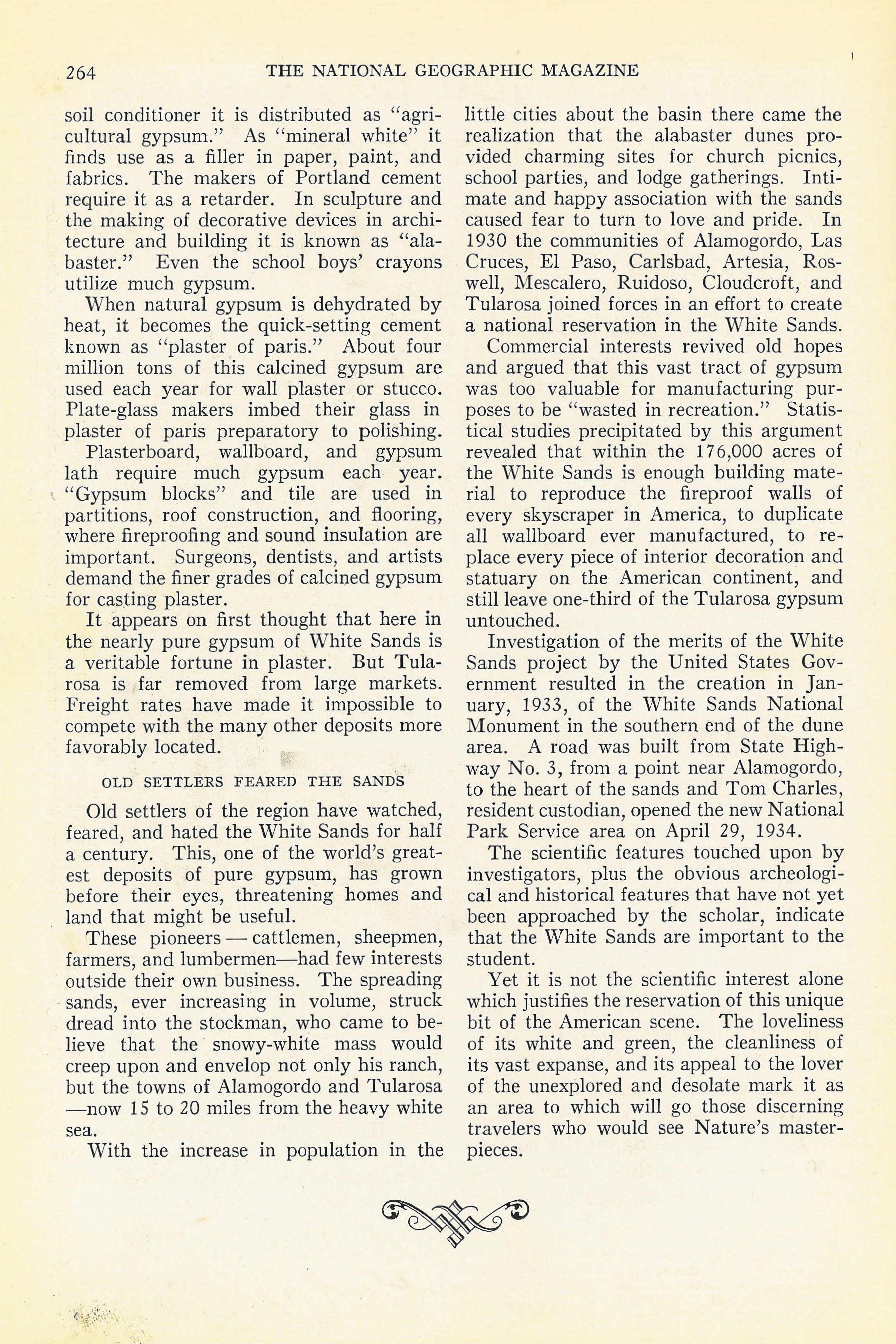 The White Sands of Alamogordo - National Geographic, August 1935